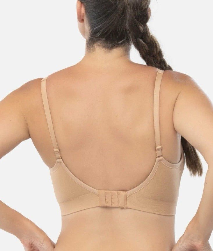 Underoutfit Adjustable Comfort Bra w/ Lace Straps-445  Coffee, size 2xl