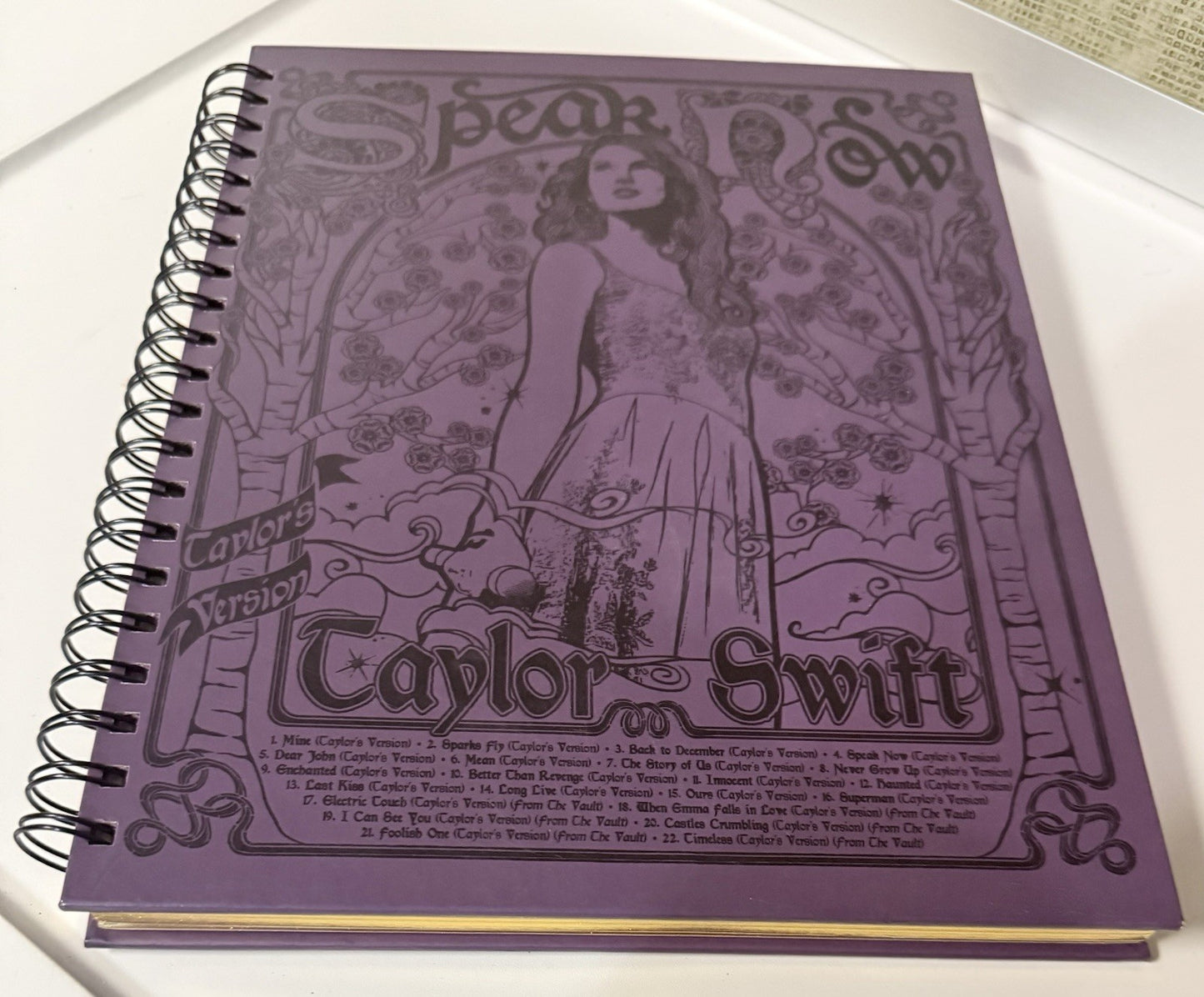 Taylor Swift Speak Now Taylor’s Version Spiral Notebook Journal Preowned BLANK