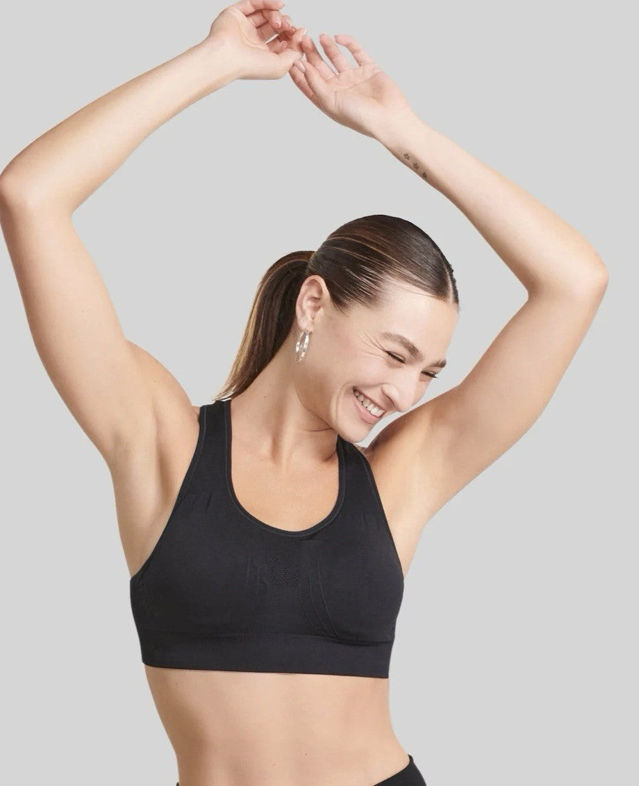 The NowSunday Racerback Sports Bra (sewn in pads) 1145-black 3XL
