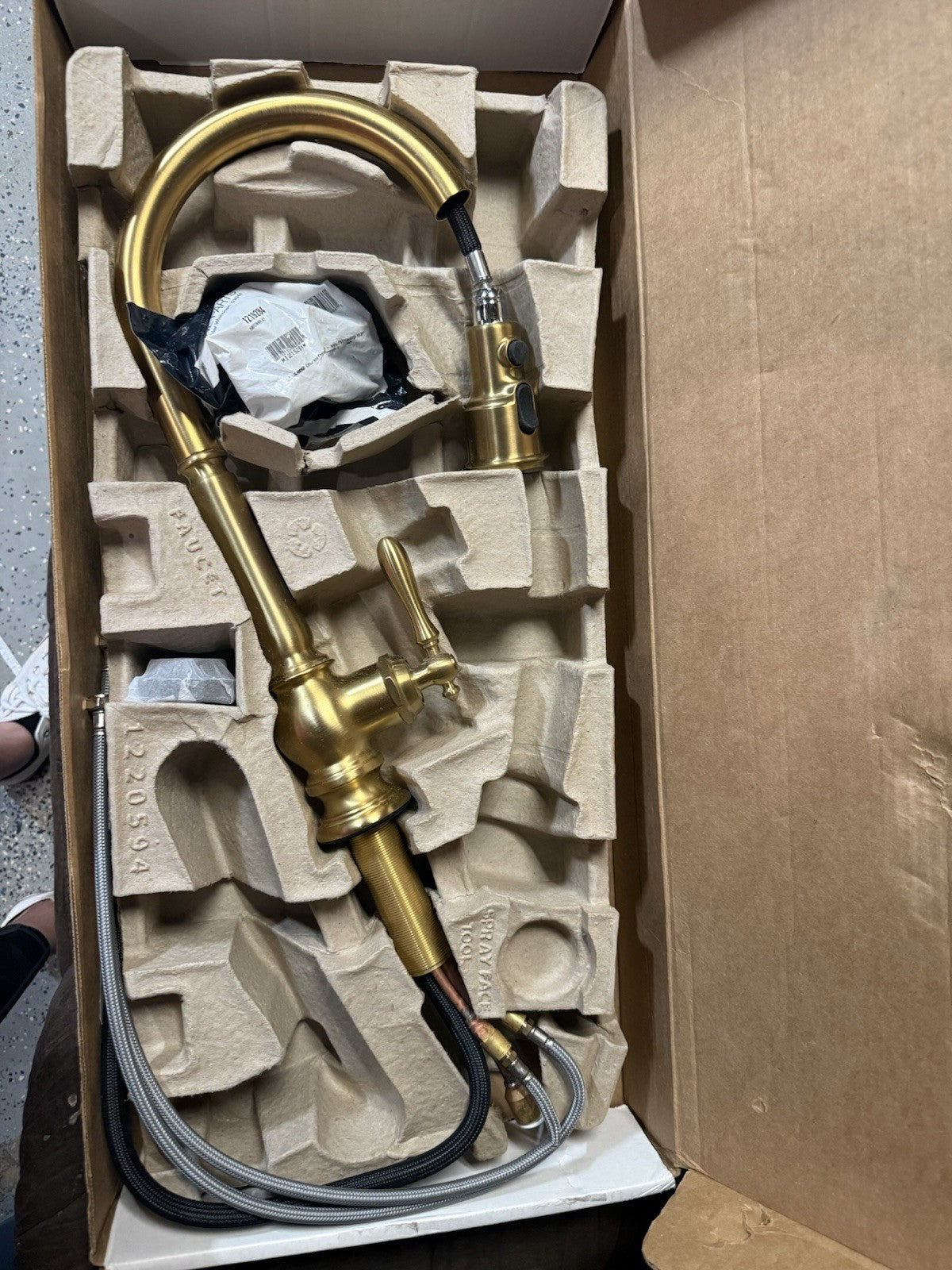 Kohler K-99259-2MB Artifacts faucet paired with 99270-2mb-pot filler