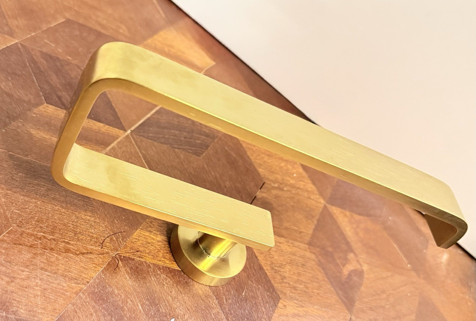 Riobel PX7BG Paradox Wall-Mount Bathroom Towel Ring Brushed Gold