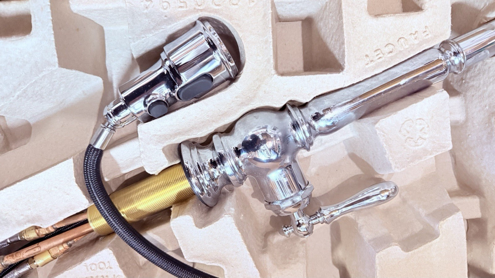 KOHLER Artifacts Single-Handle Pull-Down Kitchen Faucet- 99259-CP