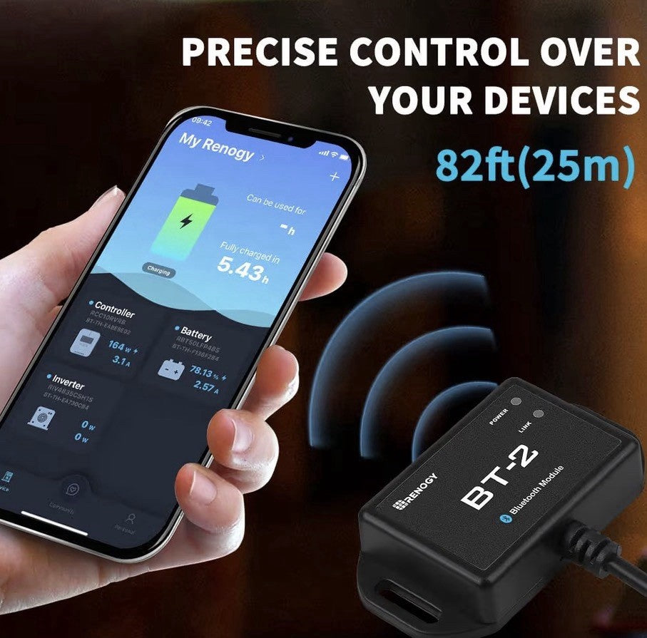 RENOGY BT-2 Bluetooth Module RJ45 Communication Port Wirelessly Monitor Solar