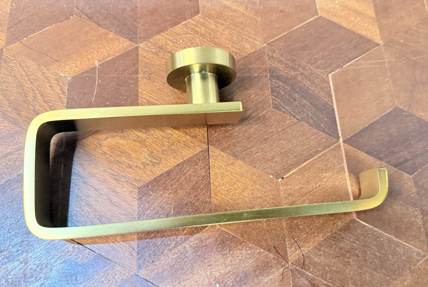 Riobel PX7BG Paradox Wall-Mount Bathroom Towel Ring Brushed Gold