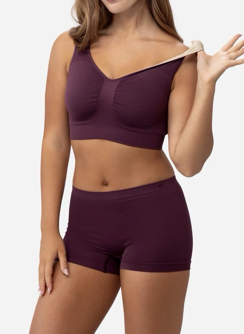 Underoutfit Smoothing at Waist Boyshort - 330,  size Small Plum