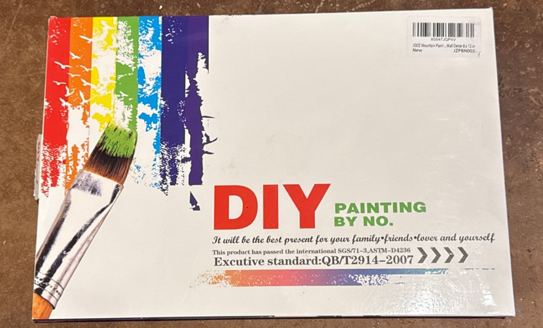 Framed Paint by Numbers Kit for Adults Beginner & Kids - Mountain JZPBN005