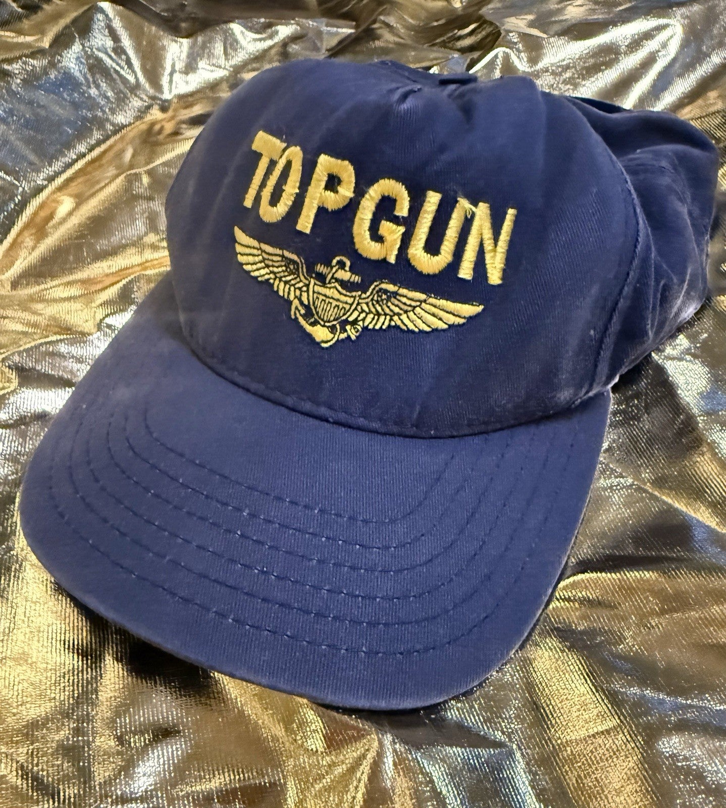Vintage Top Gun Trucker Hat Baseball Cap Snapback Eagle Crest Made in USA