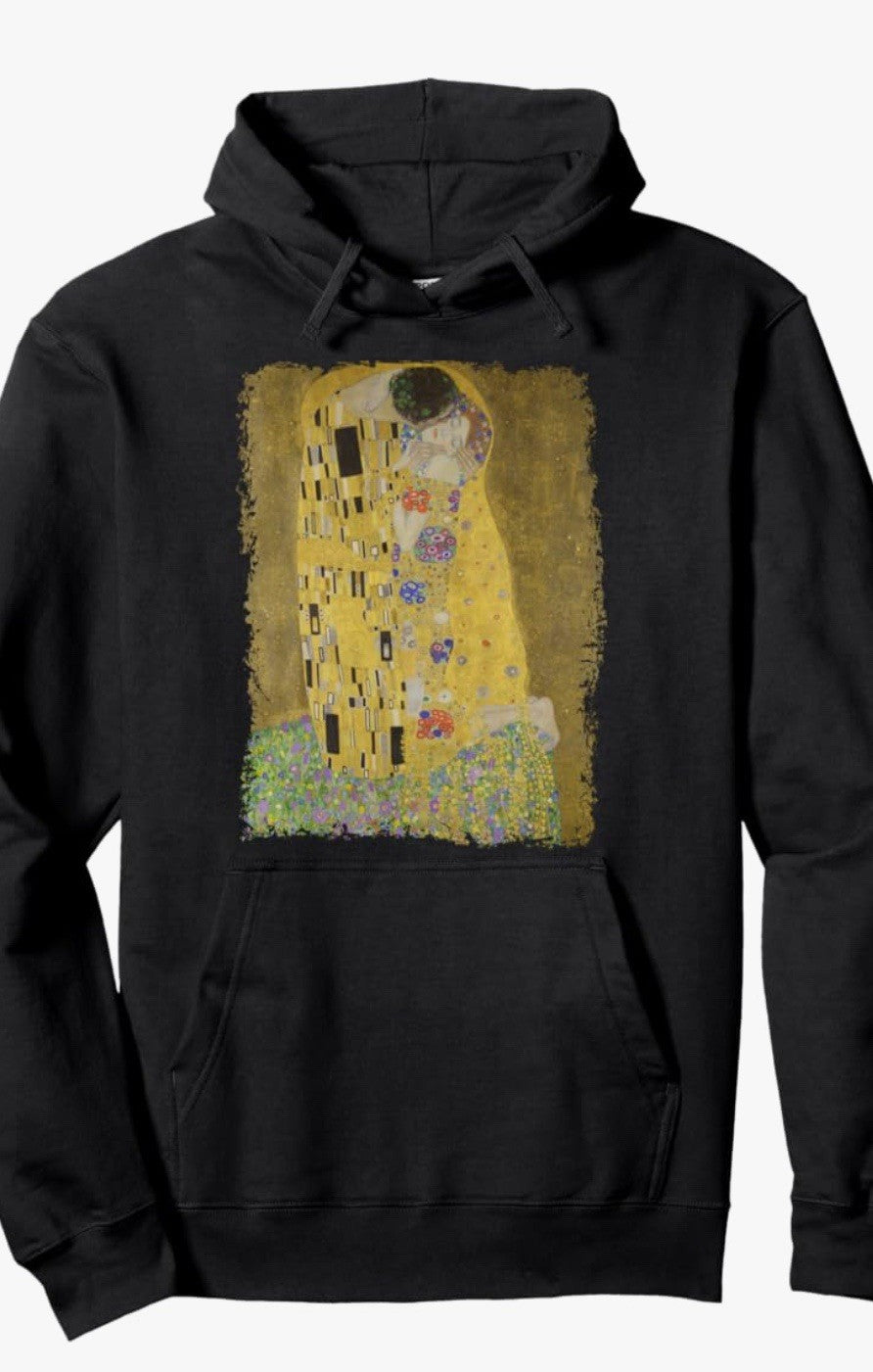Gustav Klimt - The Kiss, Immersive Experience Black Hoodie, size XL