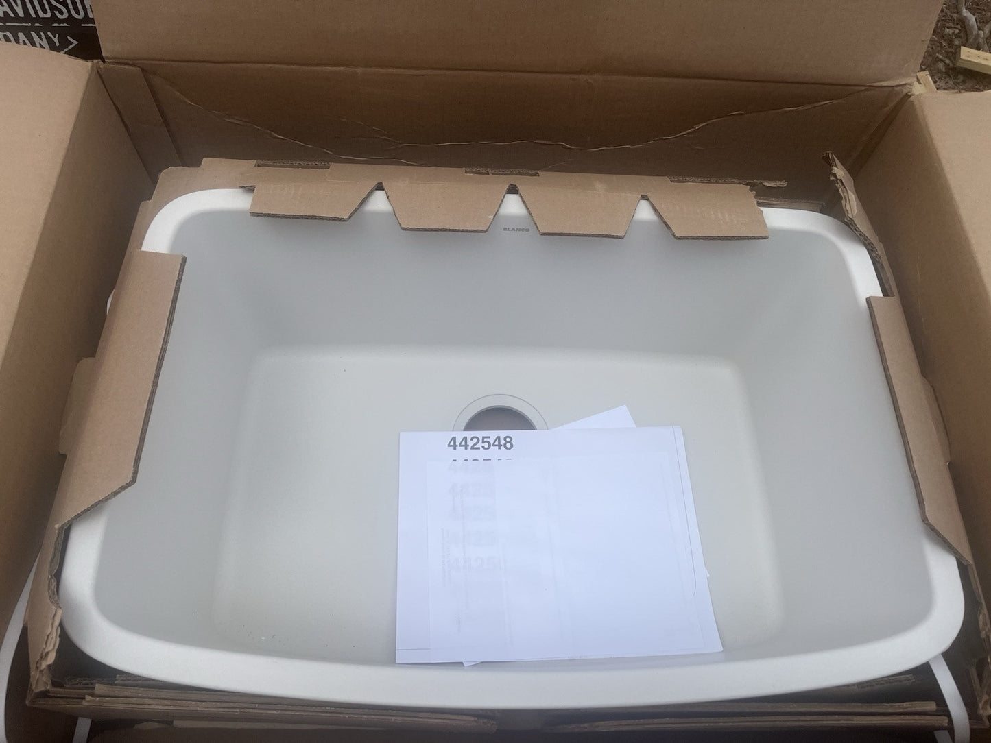 Blanco Valea 443090 27" x 18" Undermount Single Bowl Granite Kitchen Sink, Soft