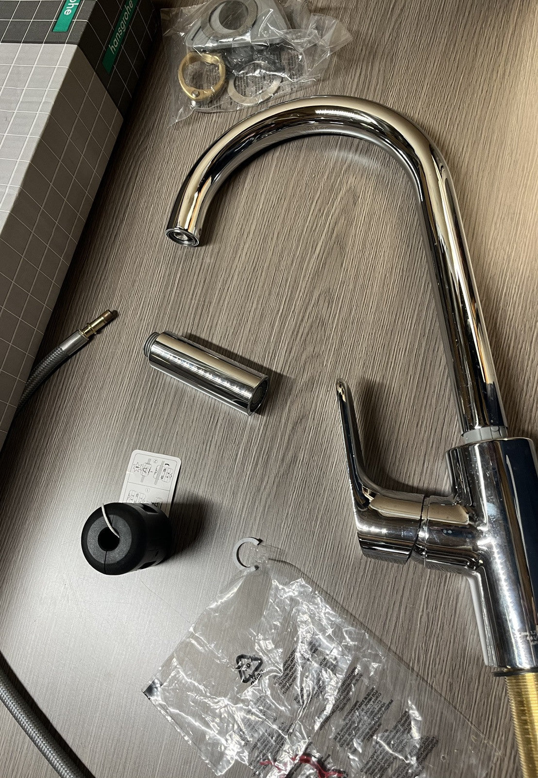 Hansgrohe Focus 04505000 High-Arc Kitchen Faucet, Pull-Down Spray, Chrome