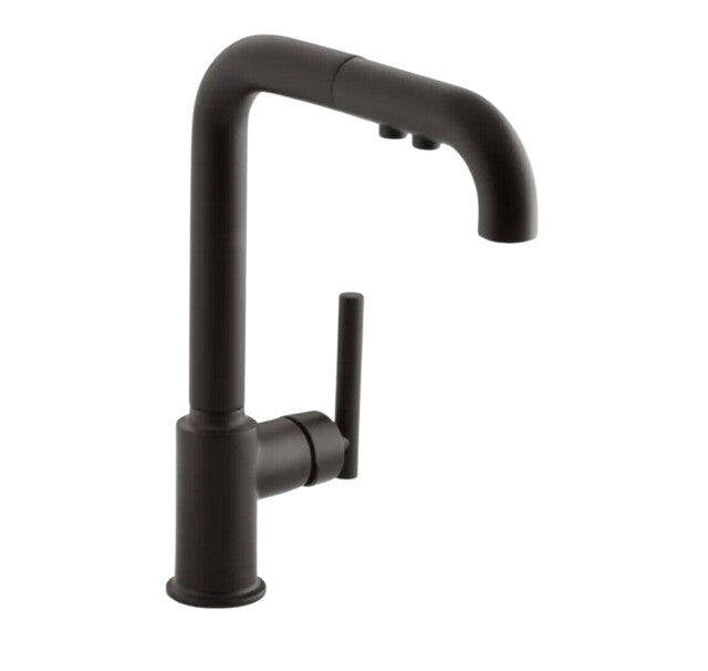 Kohler Purist Single-Hole Kitchen Faucet – Matte Black – K-7505-BL